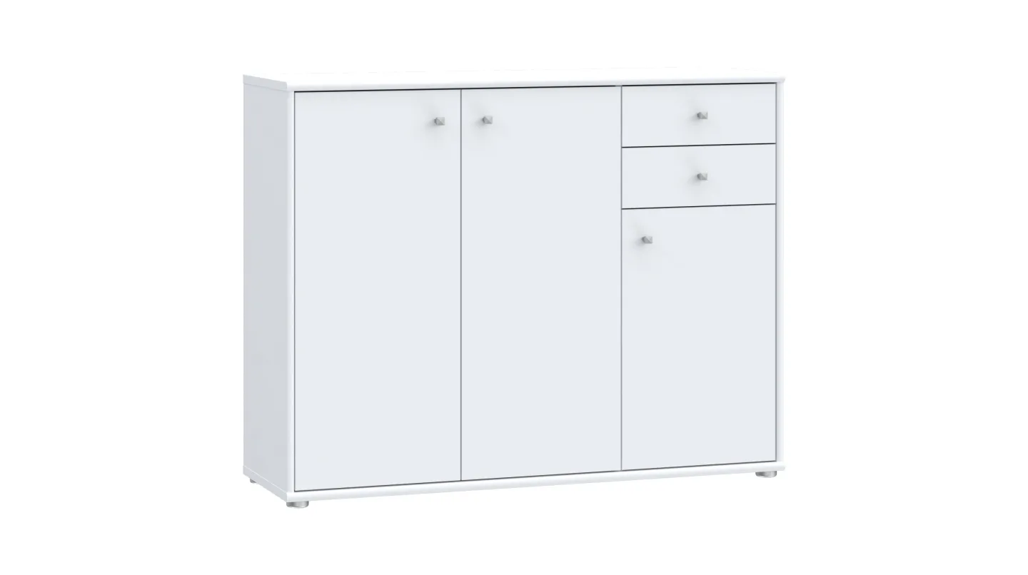 Kommode mit Schubladen weiß 86 cm - TEMPRA