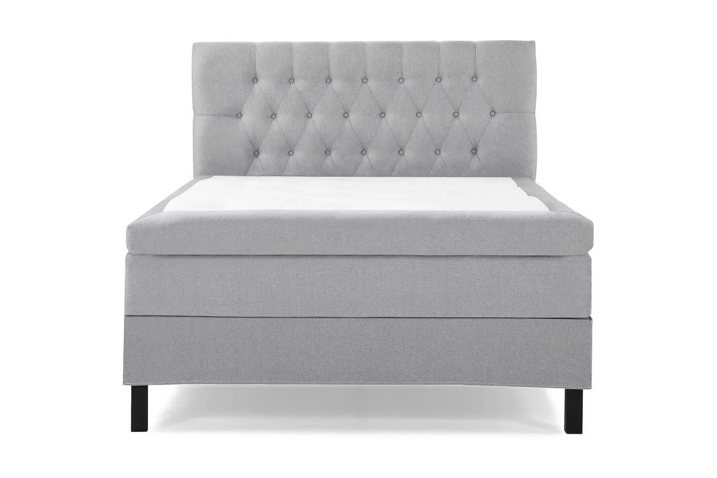Lucky Komplett Sängpaket 120x200 Polyeter Diamant Sänggavel - Mellangrå