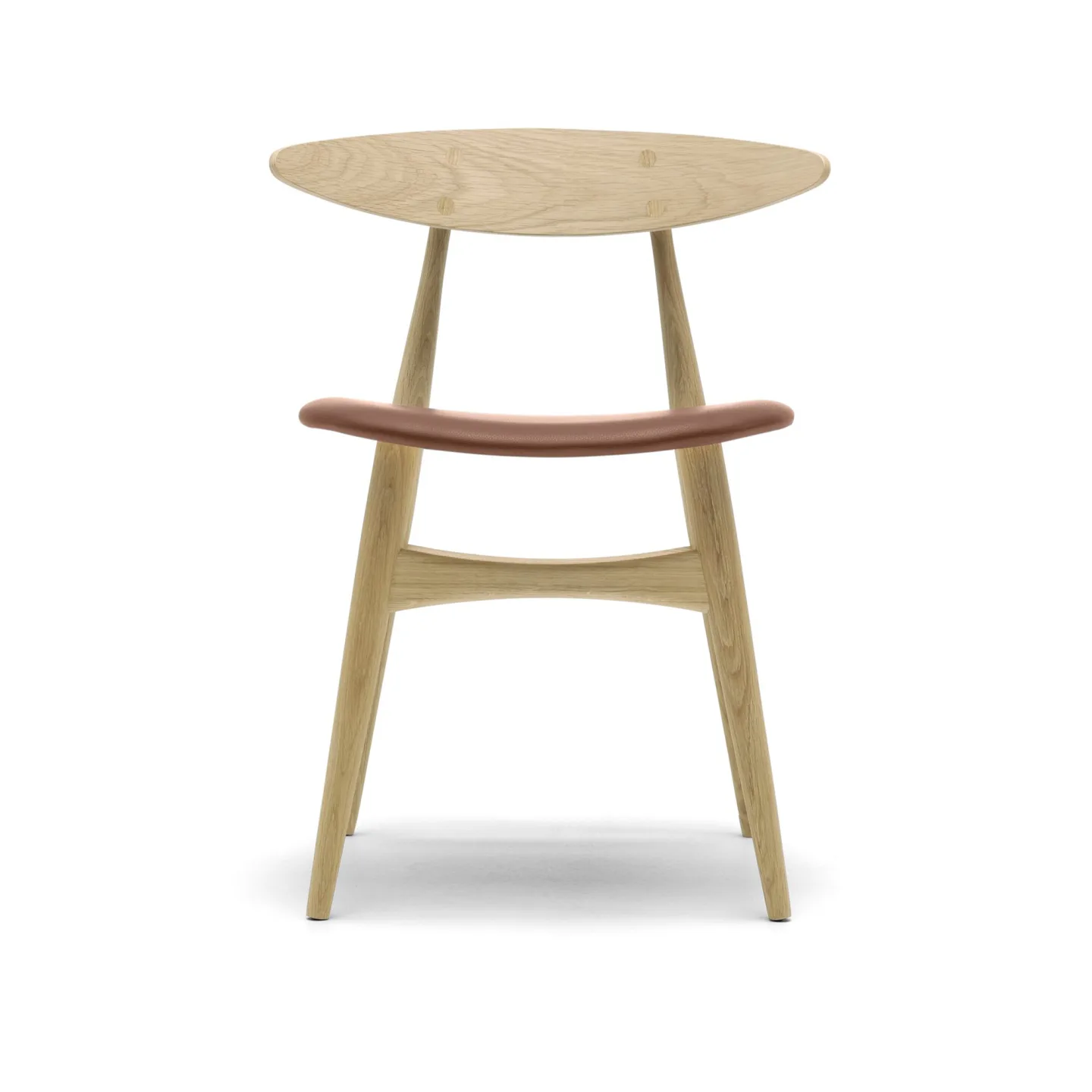 Carl Hansen - CH33P - Klädd sits, Oljad Ek, Lädergrupp B Thor - 325 - Matstolar - Hans J. Wegner - Träfärgad - Trä