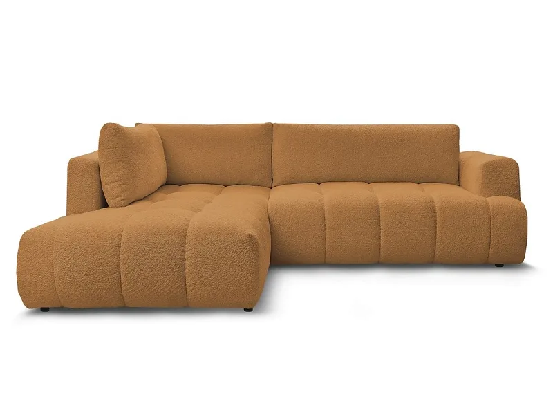 Ecksofa BOBOCHIC FUJI Boucle-Stoff gelb