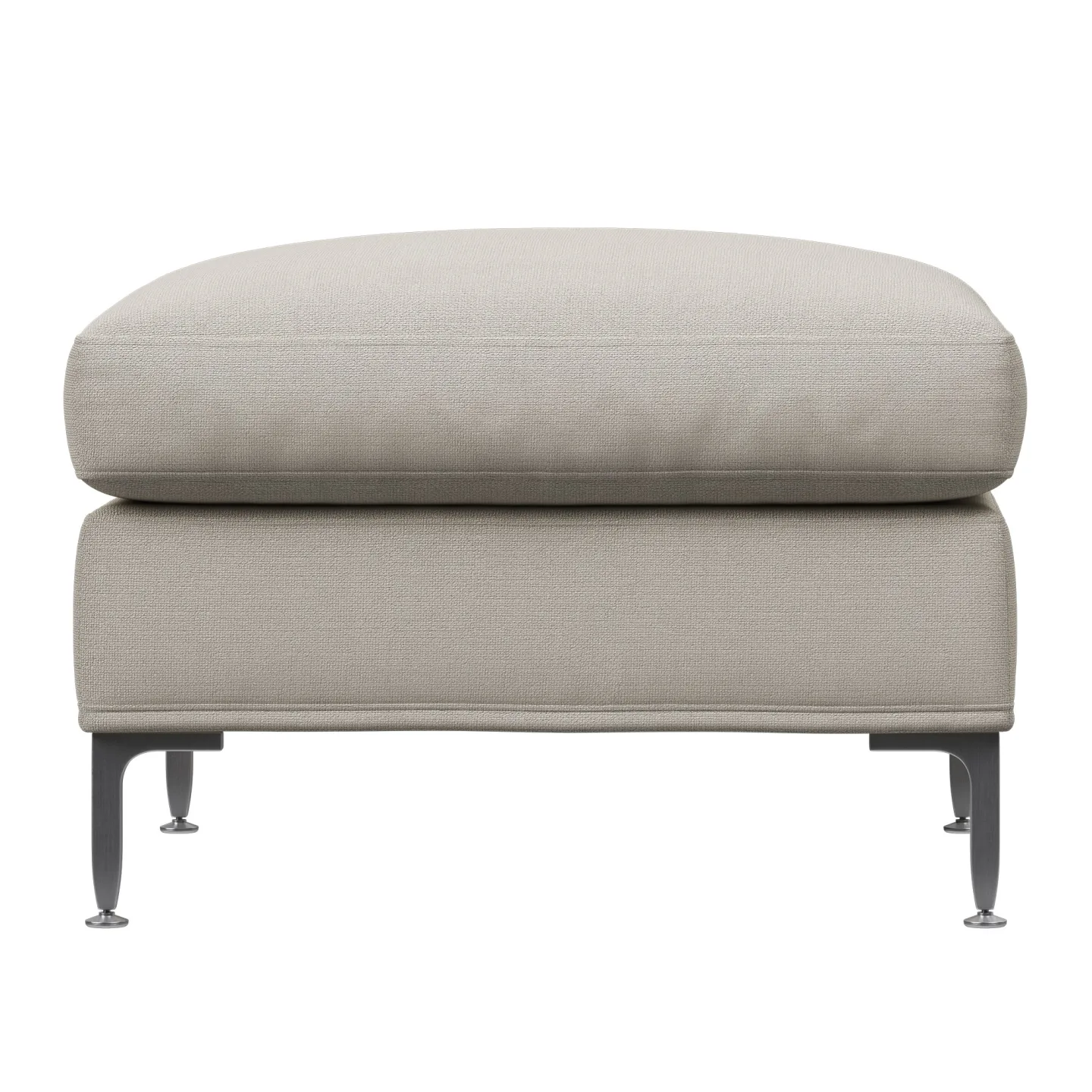 Fogia - Alex Footstool Large Fabric Noah 07 Light Beige - Fotpallar - Beige - Metall/Textilmaterial