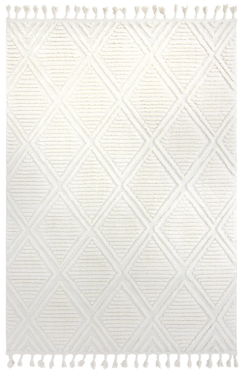 Shaggy - Dover (offwhite) (Størrelse: 240 x 340 cm)