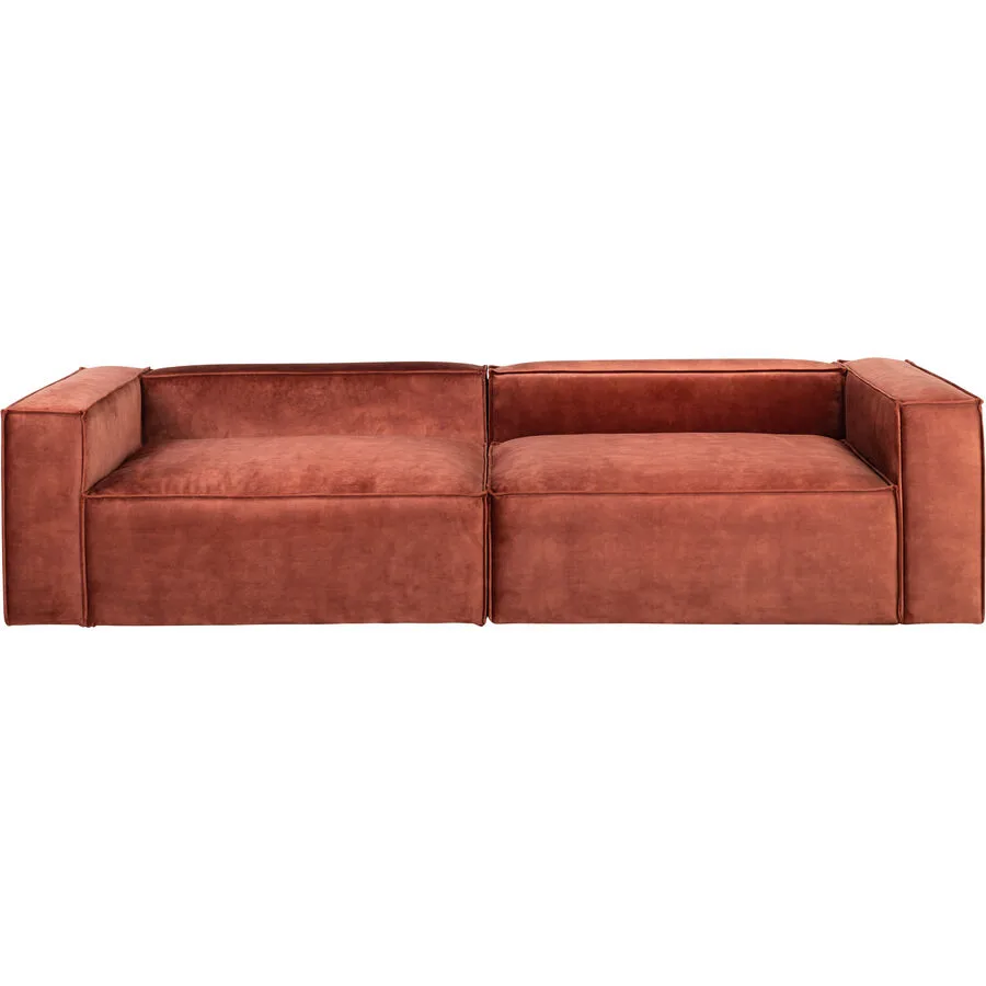 Sofa Karsten Ohne Polyester Stoff orange B 284 T 118 cm
