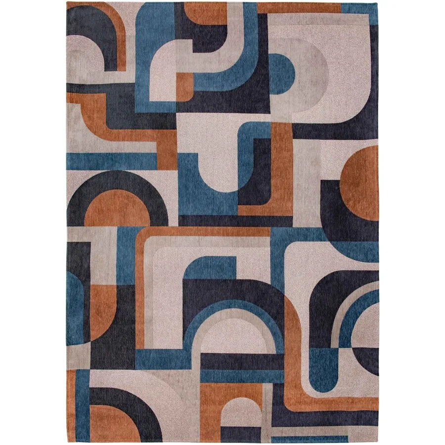 Teppich Module Blau Polyester 170 cm 240 cm