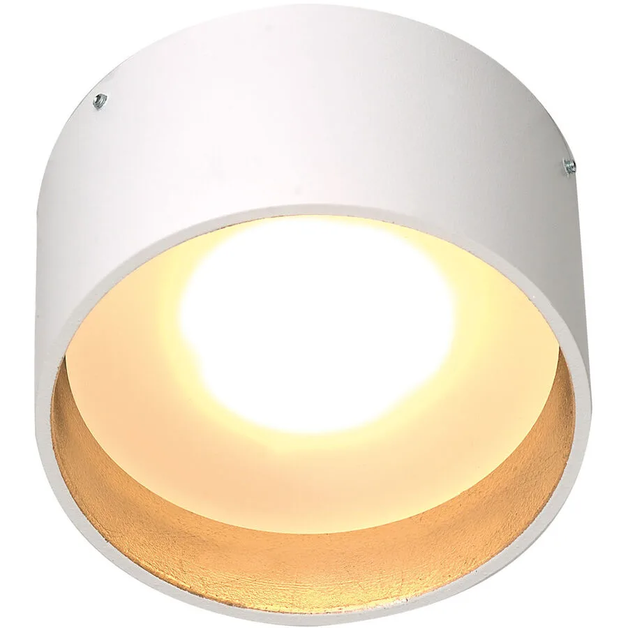 Bopp Dekorring One Weiss/Braun/Grau Aluminium 10 cm 6 cm - Farbe: weiss/taupe - LED - LED Energiesparlampen