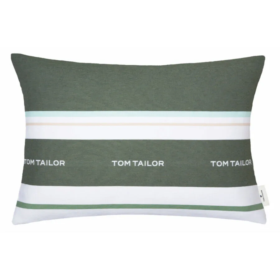 Tom Tailor Zierkissenbezug Logo grün Polyester/Baumwolle B 40 T 60 cm