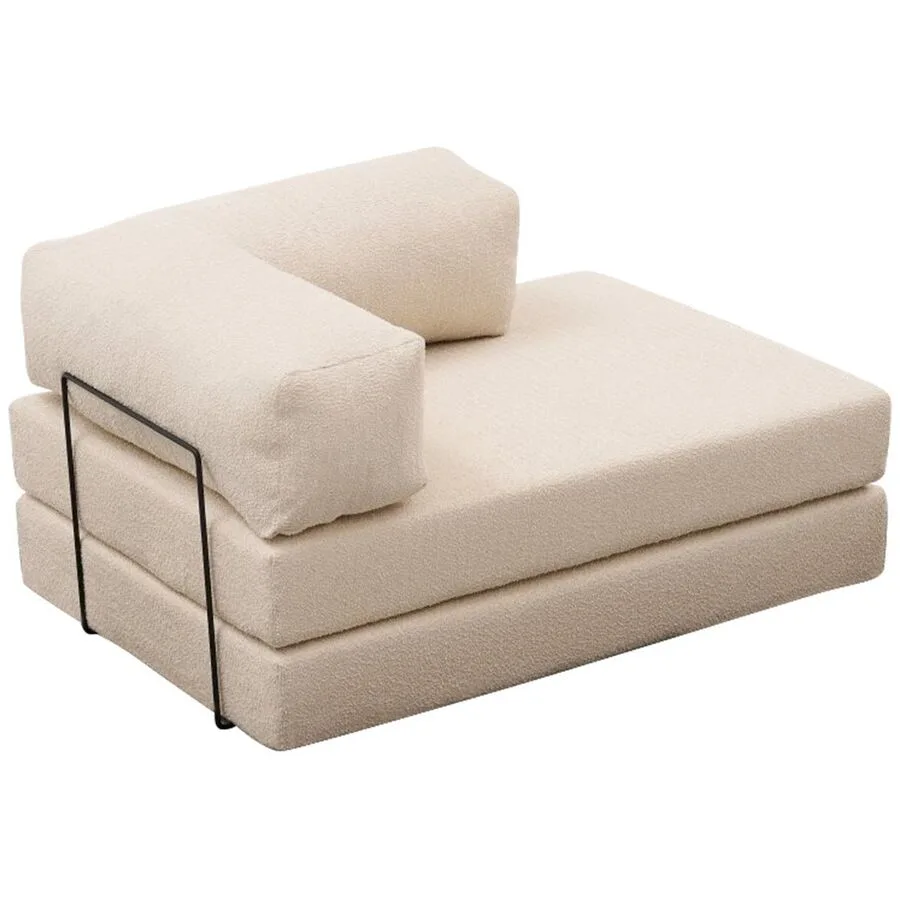 Bettsofa Foldbar Creme Fabric: 100% CHENILLE B 140 T 95 cm