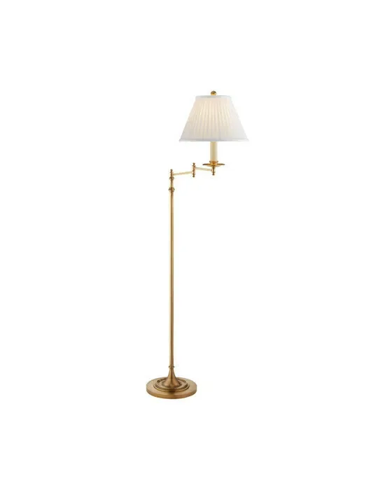 Dorchester Floor Lamp antique brass/silk