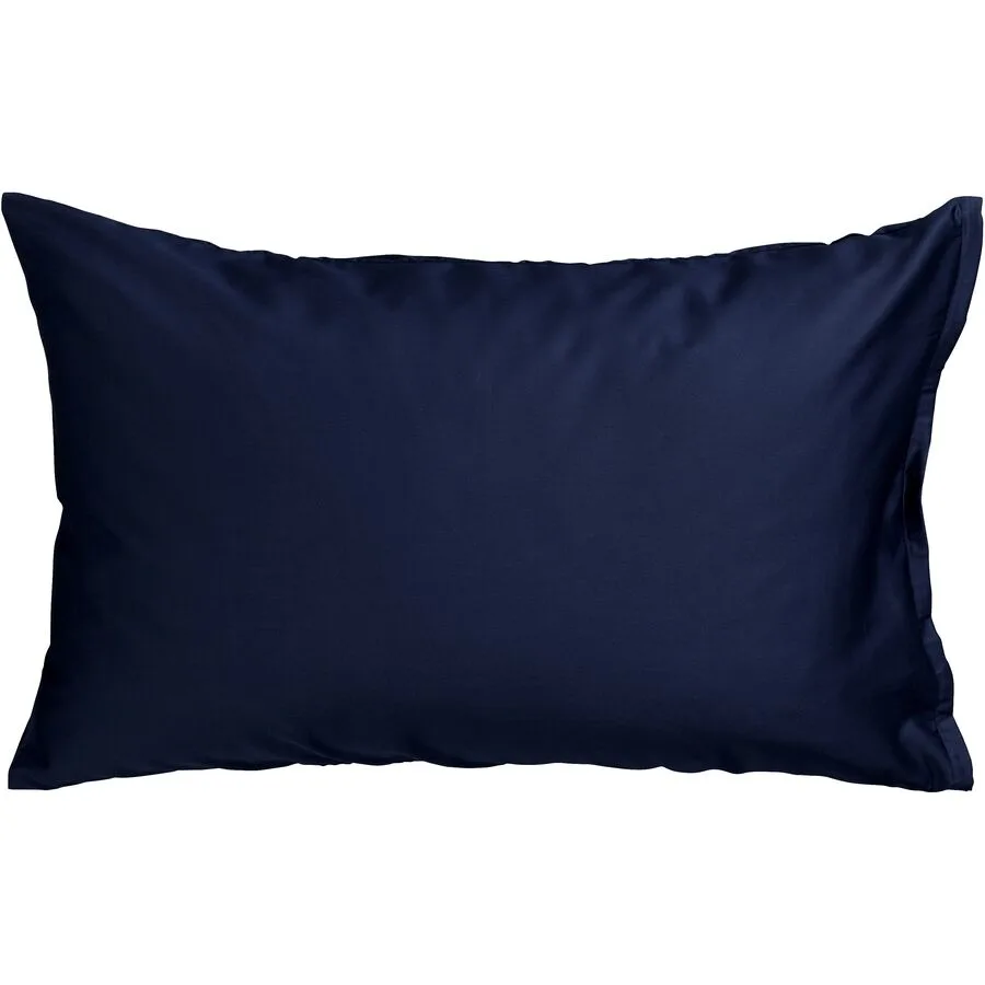Kissenbezug Kos Dunkelblau Einfarbig Satin B 50 T 70 cm