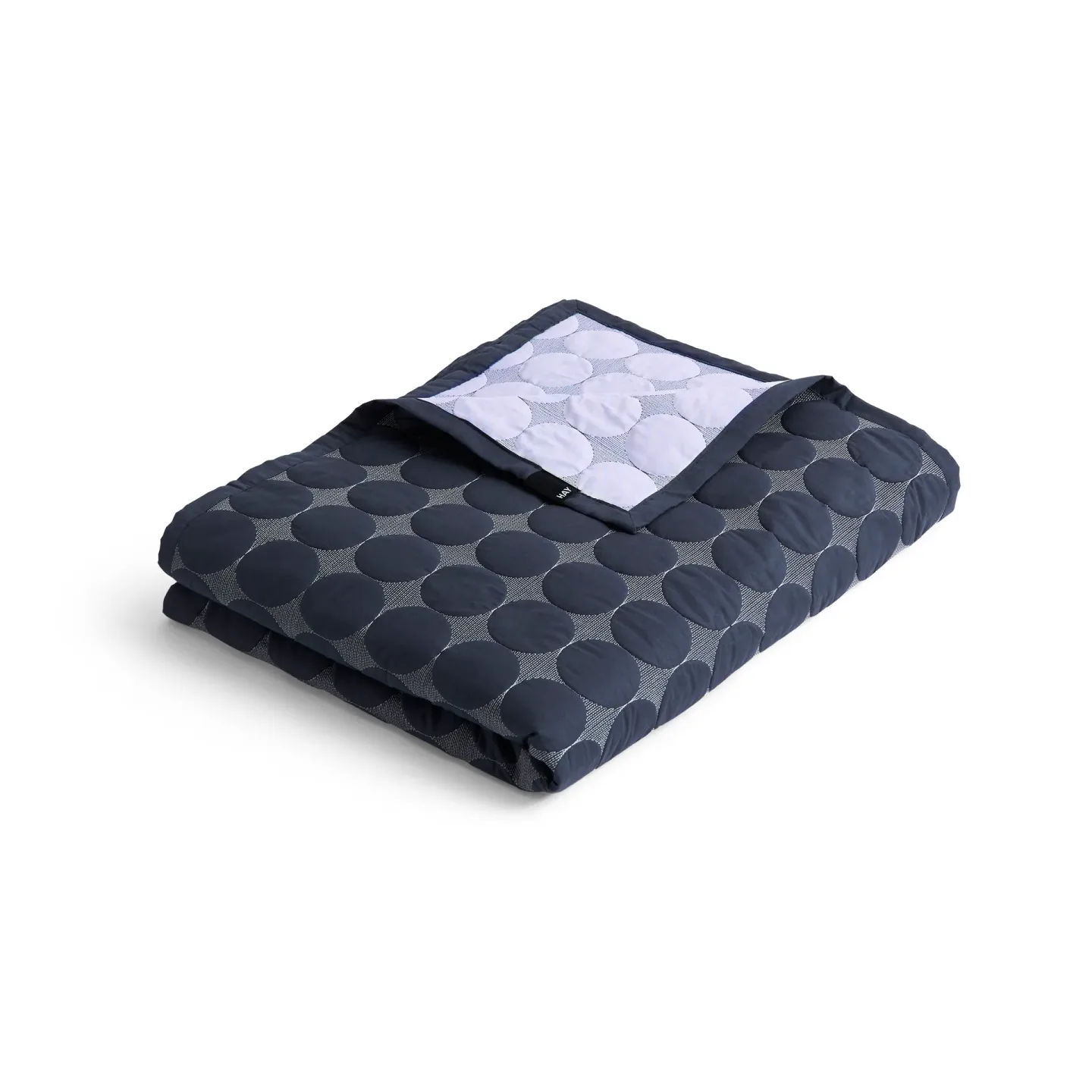 HAY Mega Dot Steppdecke organic 235 x 245 cm Midnight blue