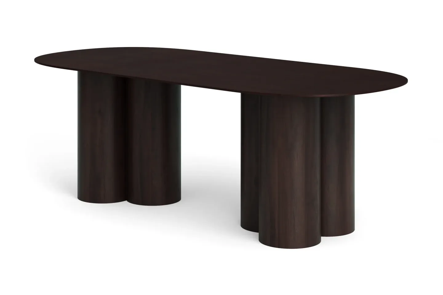 Juno Matbord Oval 220x100 cm Fanér - Rökt ek