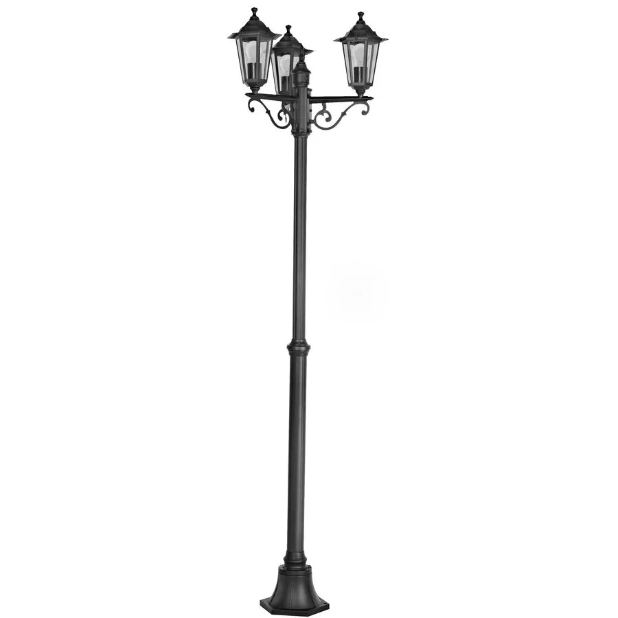 Eglo Stehlampe aussen Laterna 4 Schwarz Aluminium 192 cm - Material: Aluguss