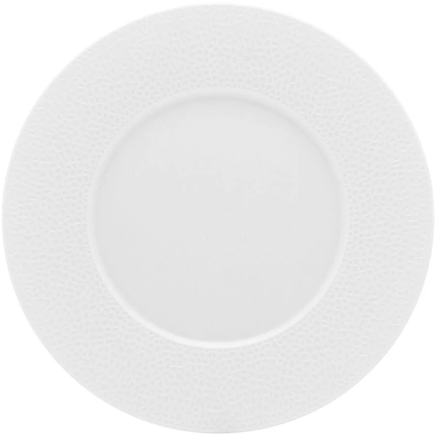 DEGRENNE Teller flach Collection L Fragment Weiss Porzellan 28 cm