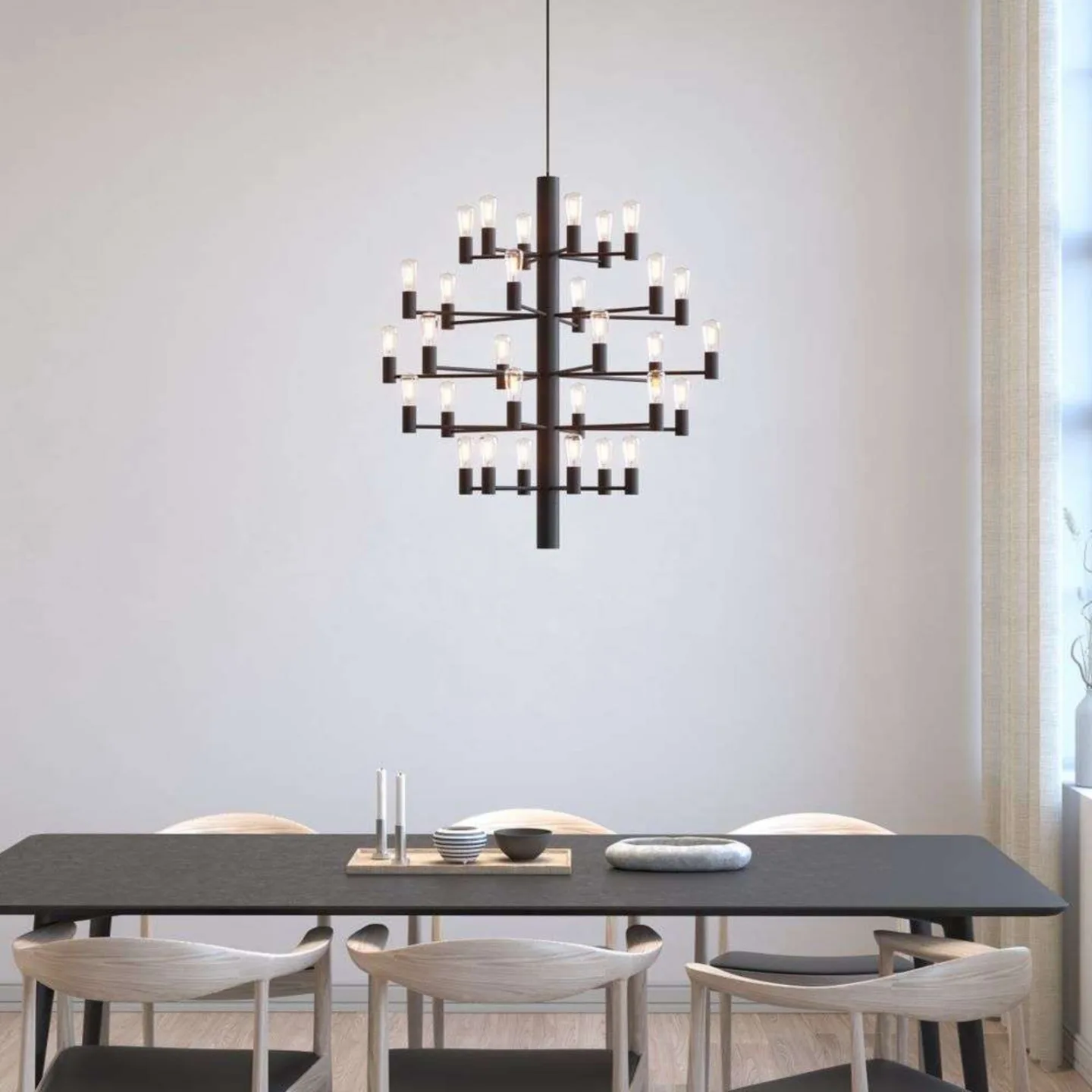 Manola 30 Kronleuchter Black - Herstal - Esszimmer - Metall