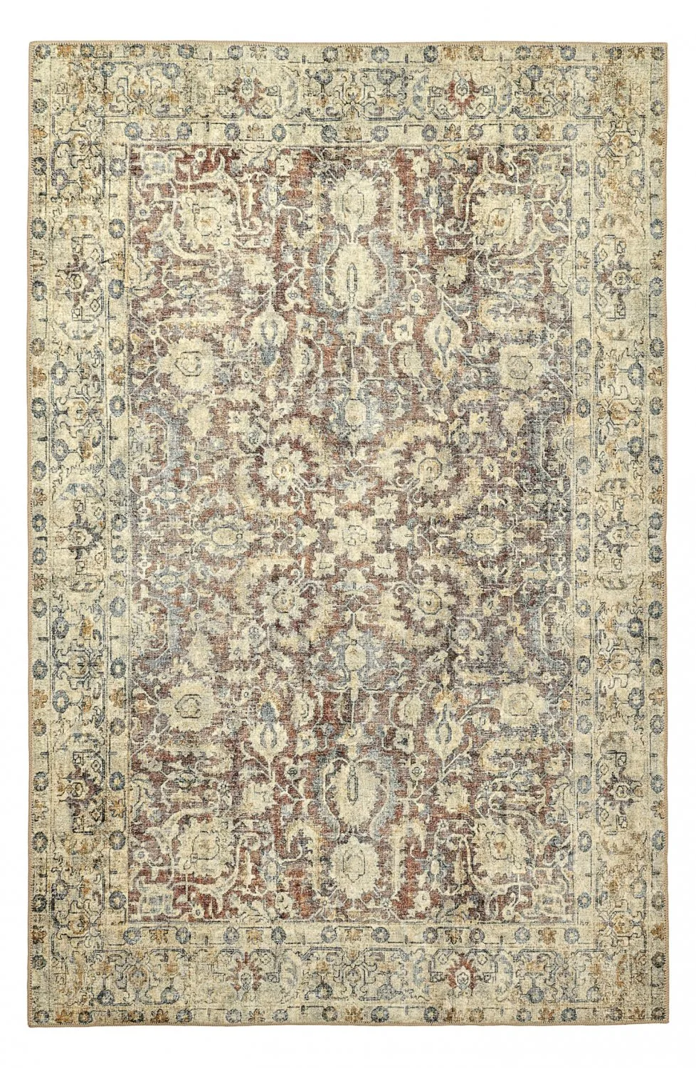 Flatvevd teppe - Delvar (beige) (Størrelse: 230 x 340 cm)