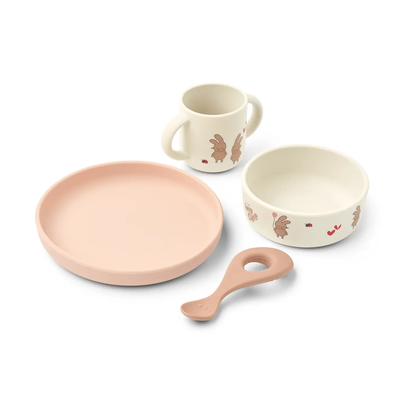 Liewood Vivi printed servisset 4 delar Wild child/Rosey