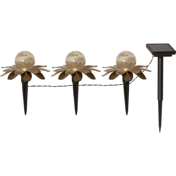Star Trading - Lilly 3-pack - Solcellslampa - Guld
