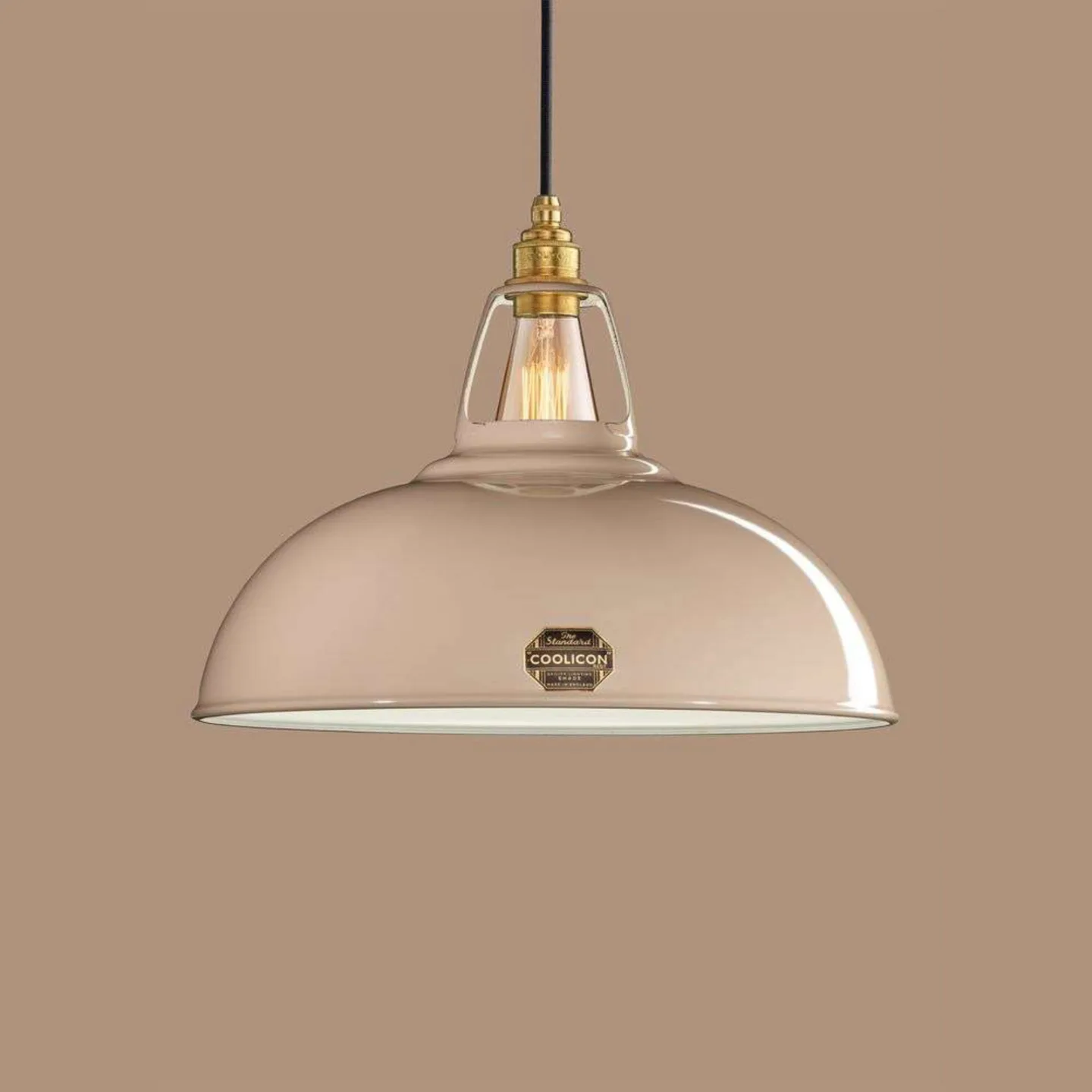 Stor pendellampe i design fra 1933 Latte Brown - Coolicon - Stue - Metal