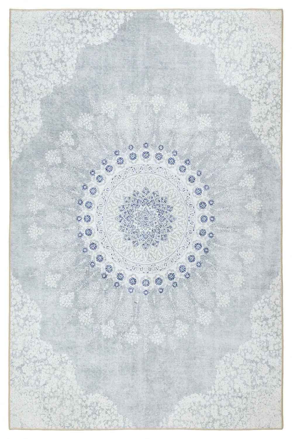 Flachgewebter Teppich - Sandrigo (grau/weiß) (Größe: 230 x 340 cm)