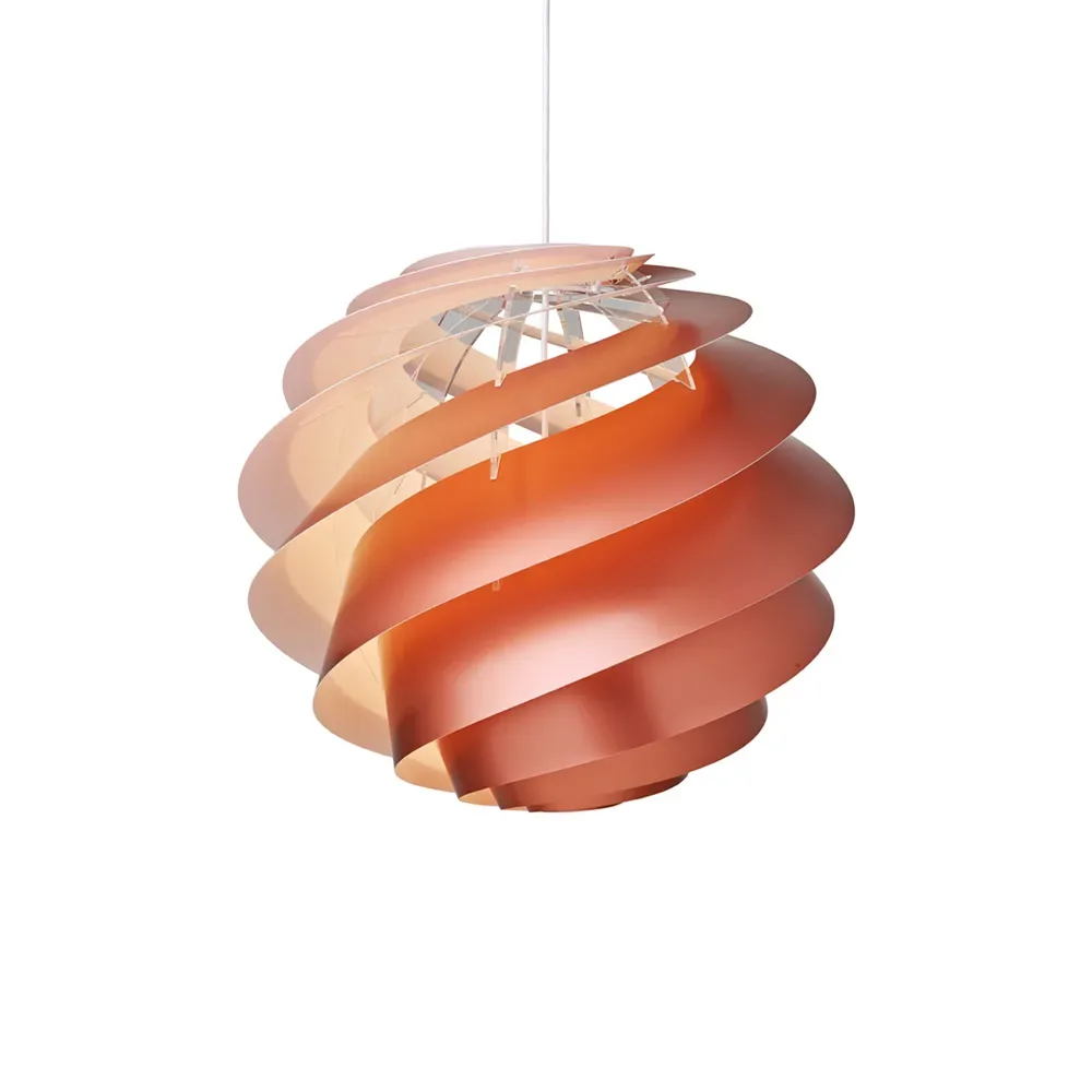 Le Klint Swirl 3S pendel koppar, metallic, vit insida