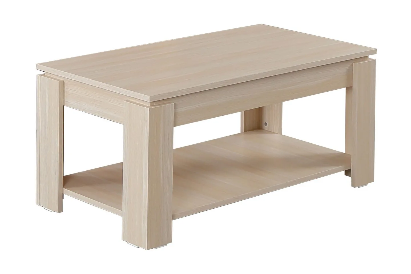 Comfortale Soffbord 104 cm med Förvaring Hylla - Ljus Ekfärg