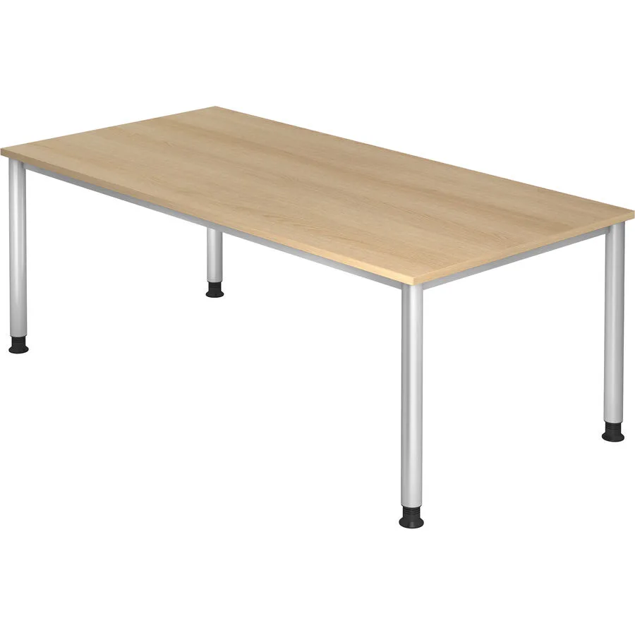 Schreibtisch Office eiche Holzwerkstoff Höhenverstellbar B 200 T 100 cm