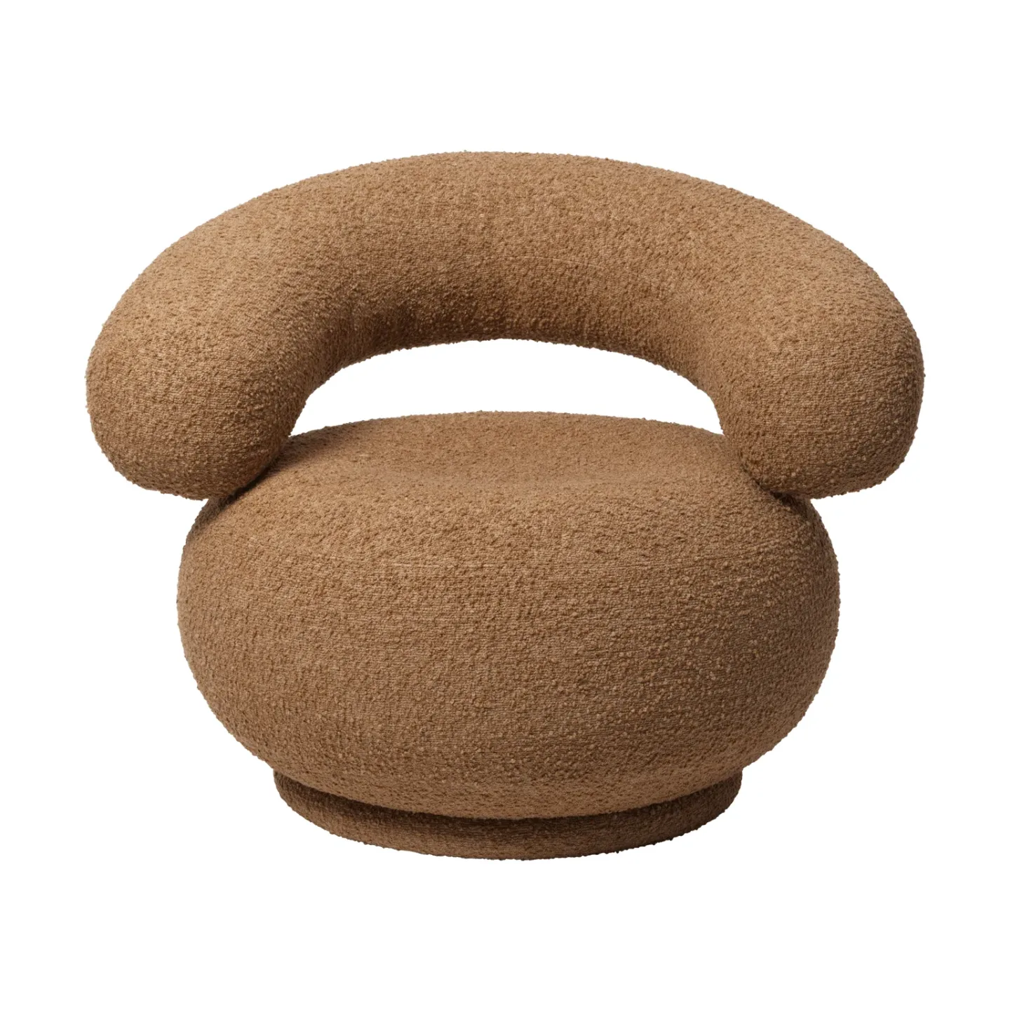 Ferm Living Orbo Lounge chair Sessel Raw Bouclé – Tan