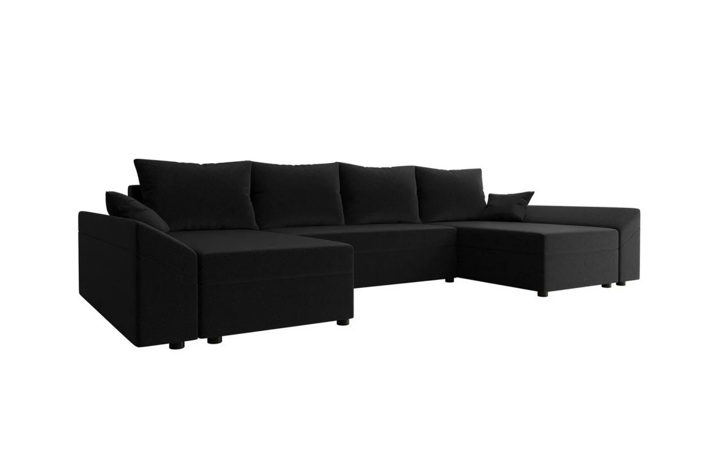 Midfeld 4-sits Hörnbäddsoffa Black -