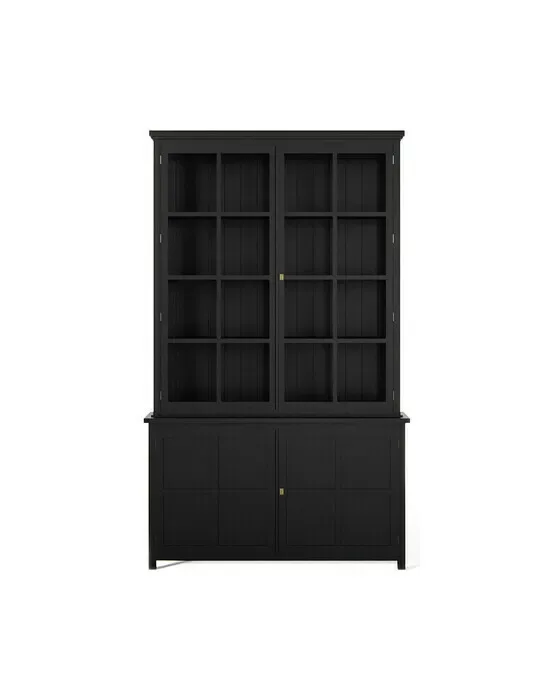 Rhode Island Vitrinenschrank modern black