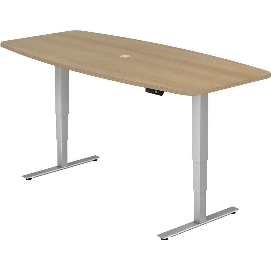 Schreibtisch Office eiche Holzwerkstoff Höhenverstellbar B 220 T 103 cm