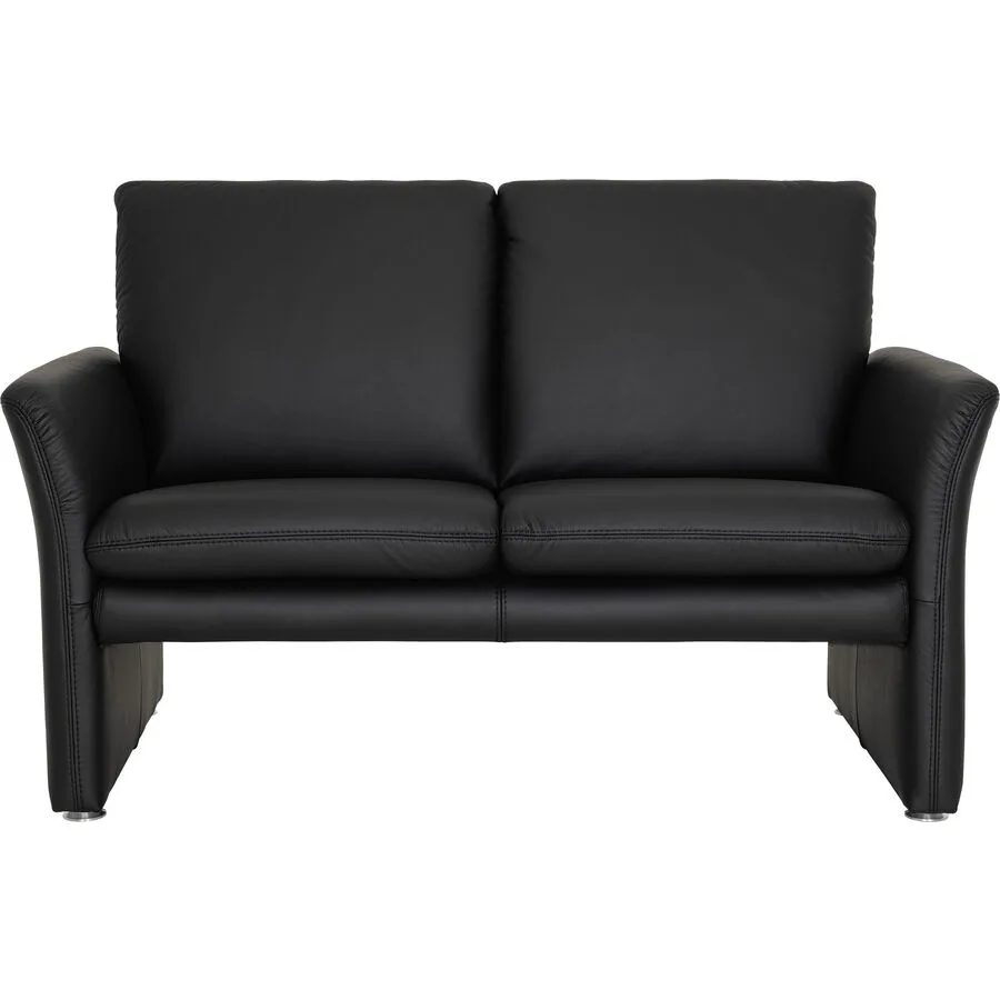 Sofa Felix Schwarz Leder 141 cm 86 cm