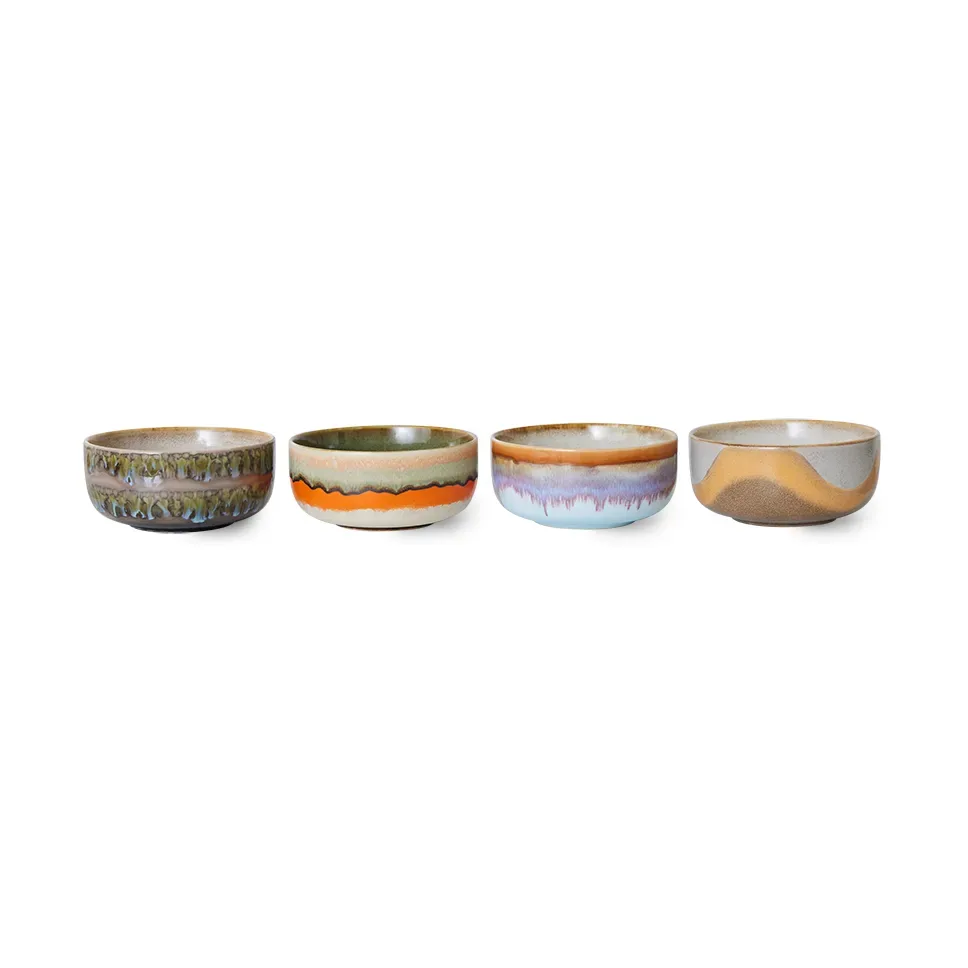 HKliving 70's Dessert Schale 4-teilig Reef
