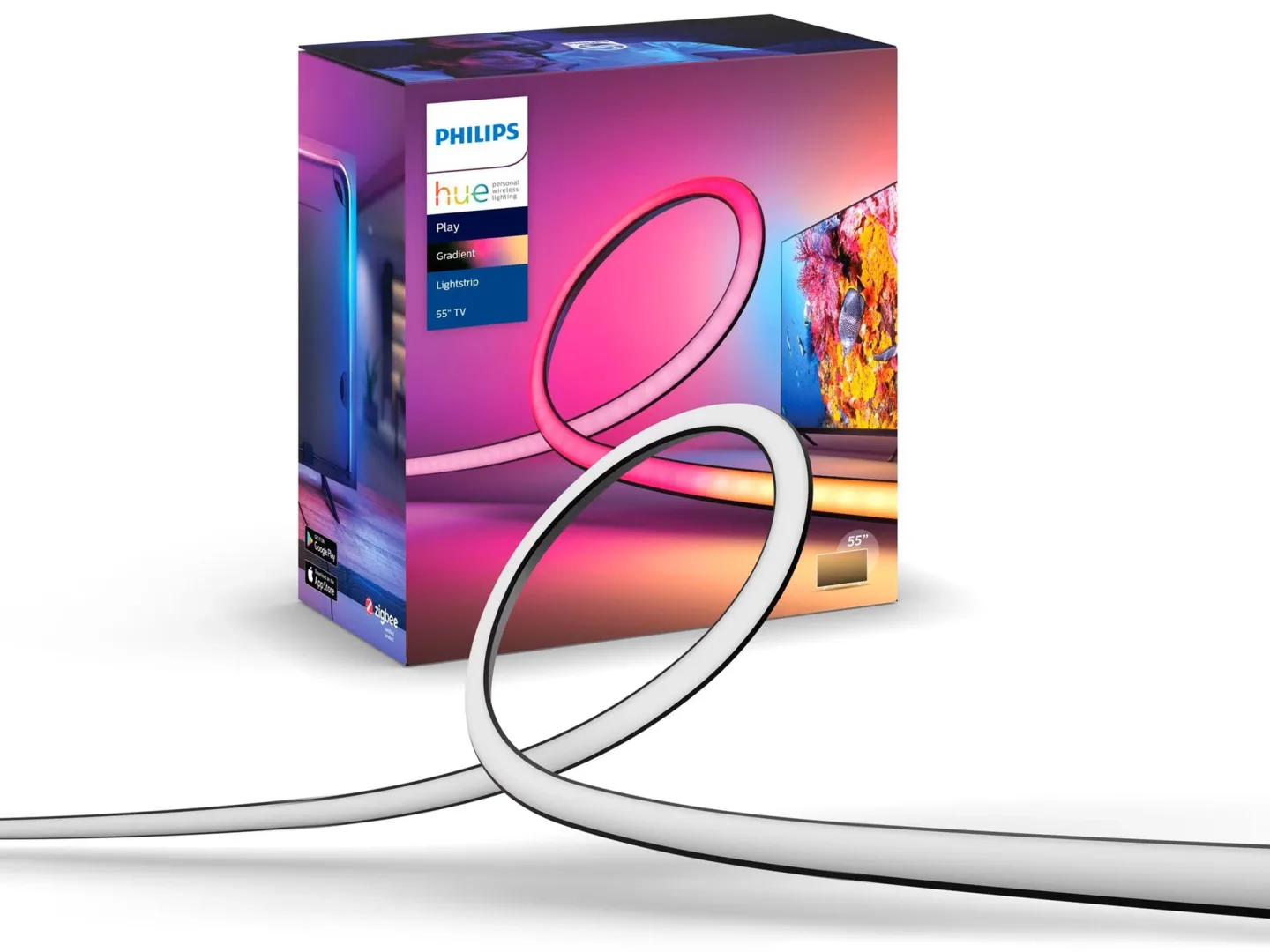 Alltron LED Stripe Play Gradient Lightstrip 65" Weiss | Schubiger Möbel