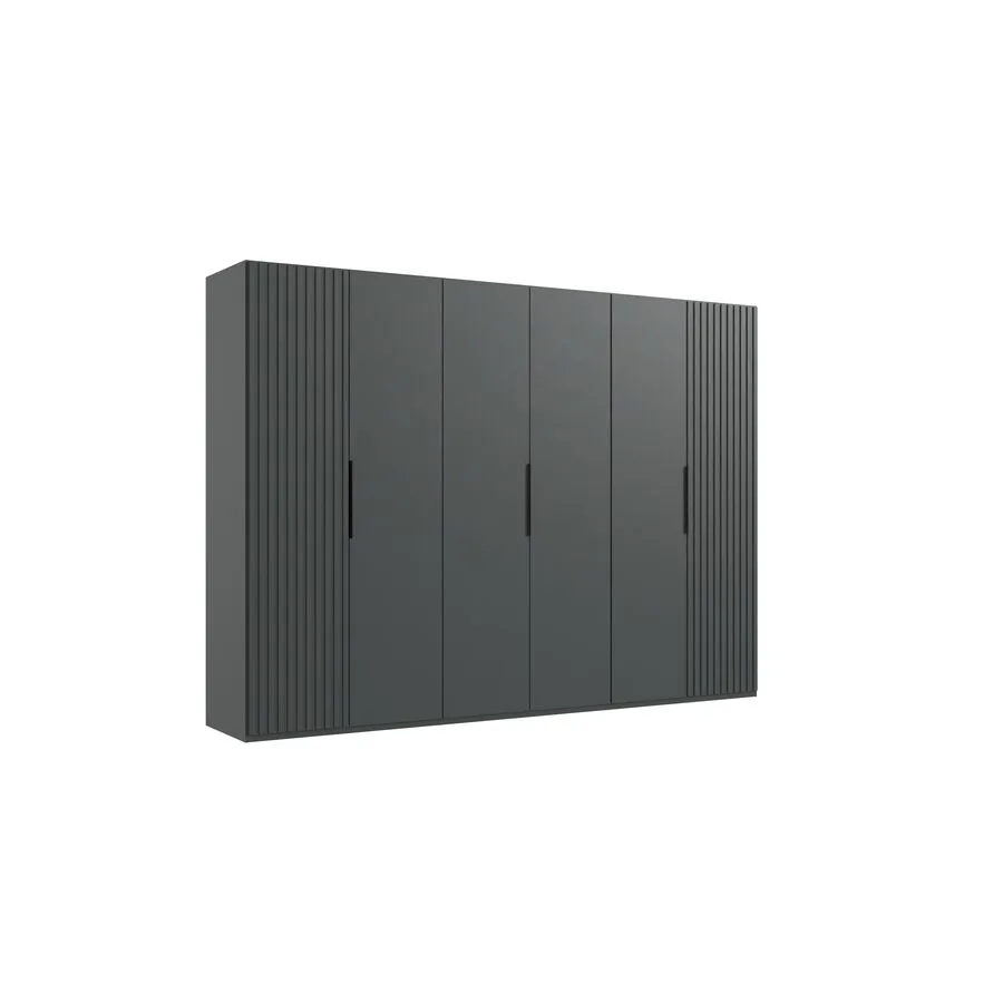 Kleiderschrank Asin graphite Holzwerkstoff B 300 cm