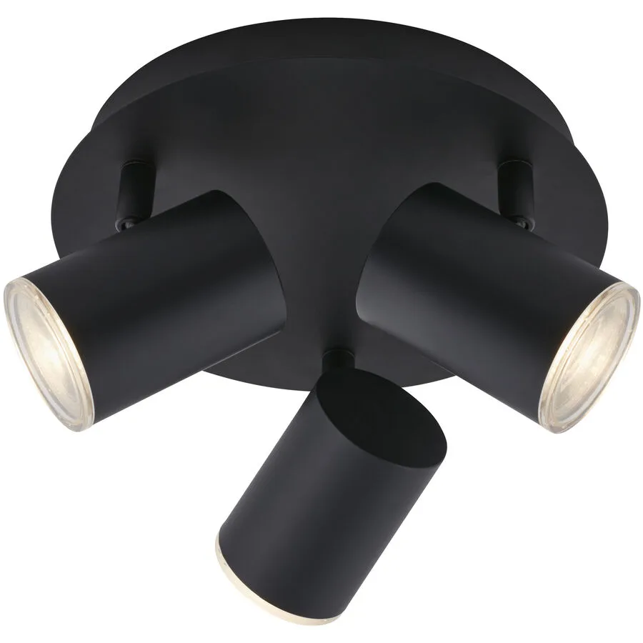 Badlampe Splash Schwarz Kunststoff/Metall 21 cm 11 cm