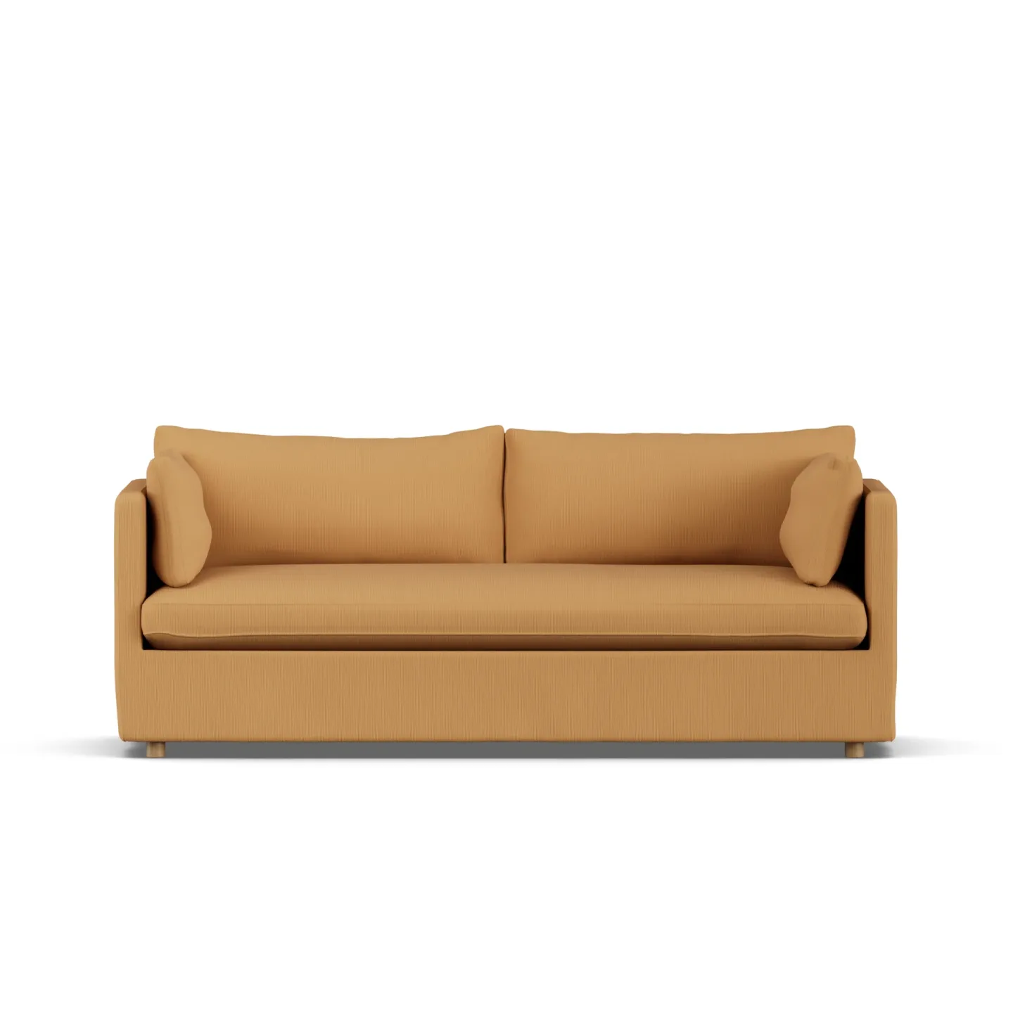 1898 Linnevik Sofa Jump Honey 1959-Eiche weiß geölt, 3-sitzig, mit Volant
