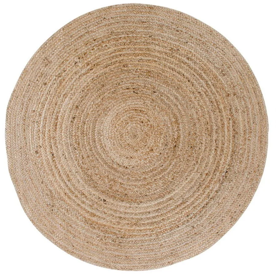 Teppich Runavo nature Einfarbig Jute 150 x 150 cm