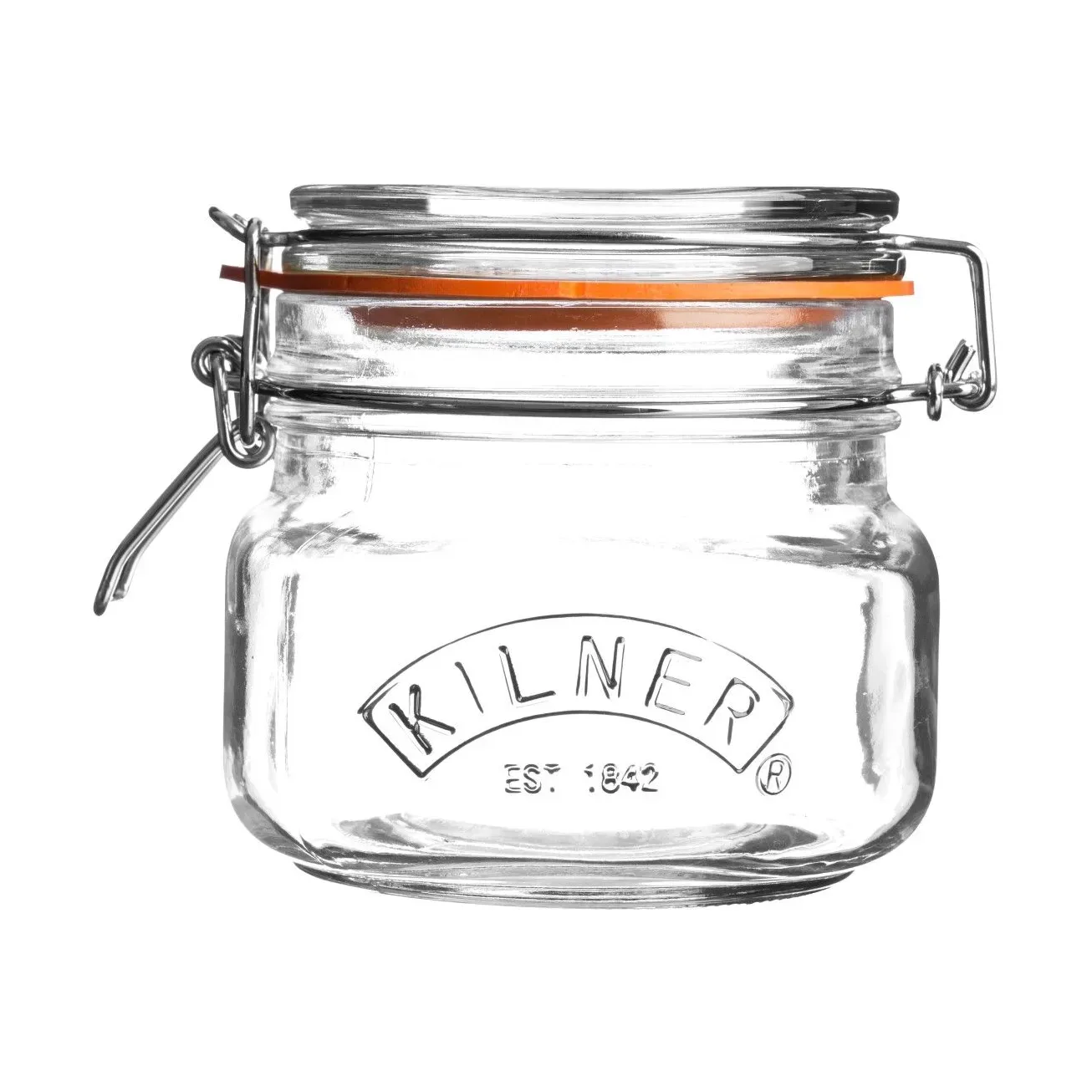 Kilner Kilner eckiges Einmachglas mit Drahtbügelverschluss Klar, 0,5 L