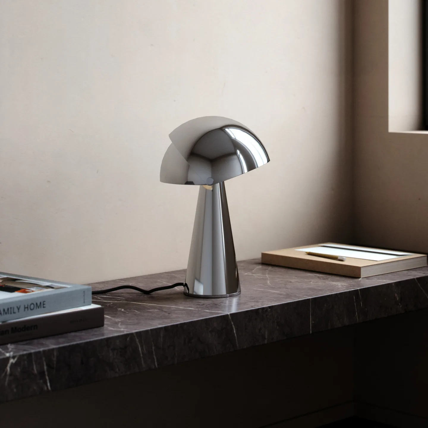 Align Tischleuchte Chrome - DFTP DFTP by Nordlux - Wohnzimmer - Design - Metall - Mit Schirm