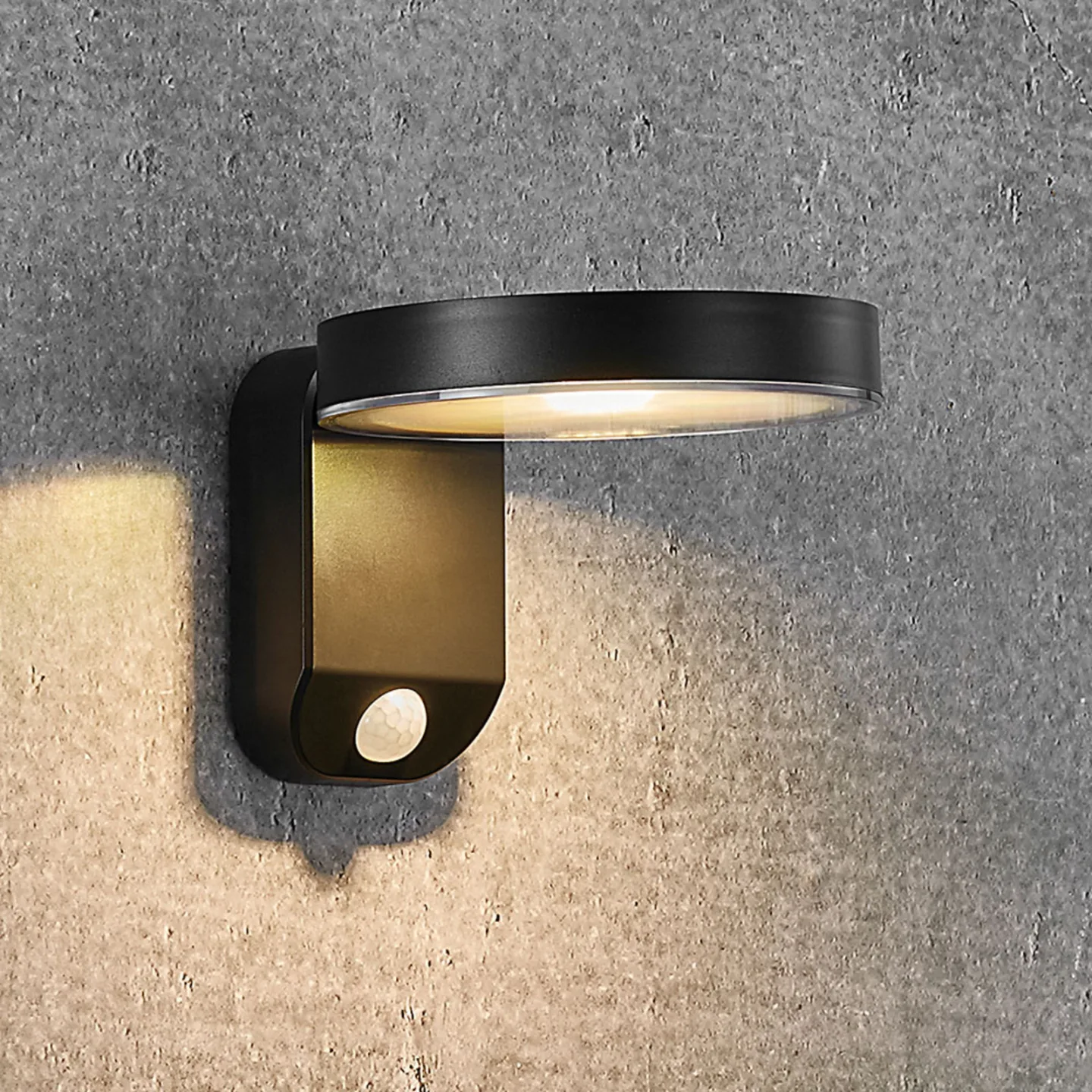 Rica Round LED Solarzelle Wandleuchte Black - Nordlux - Modern - Kunststoff - Einflammig