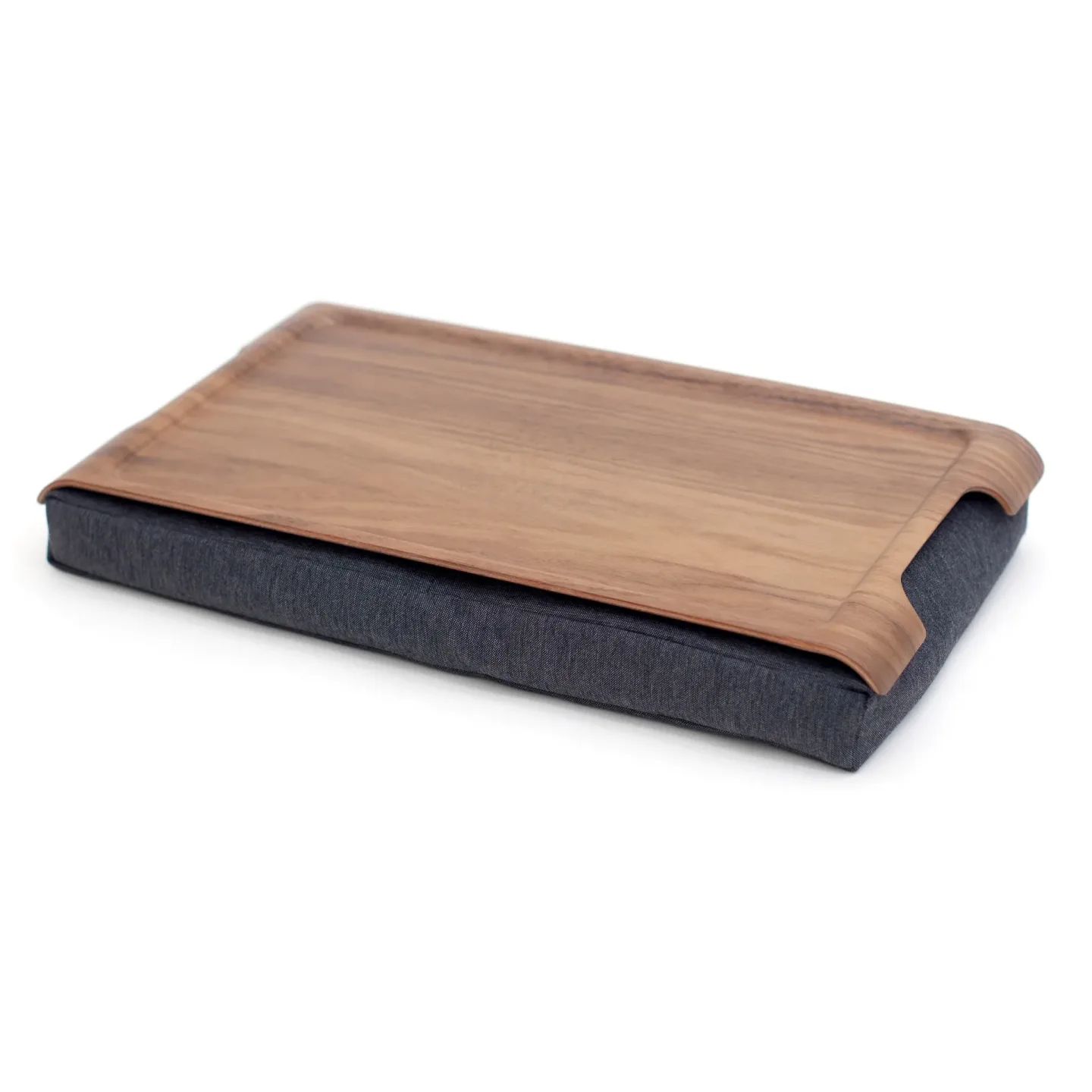 Bosign Knie-Tablett mini Grau-Walnuss