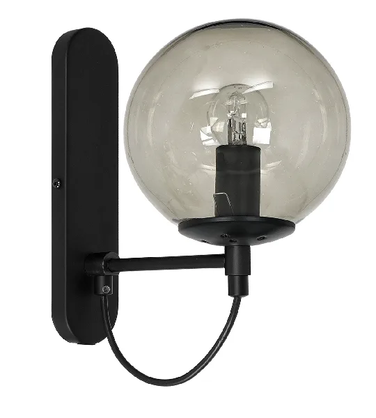 Hallbergs - Perla 1 - Vägglampa - Svart