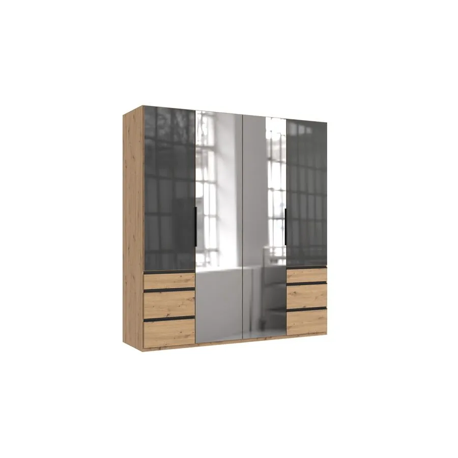 Kleiderschrank Sanko Eiche Nachbildung Holzwerkstoff B 200 cm