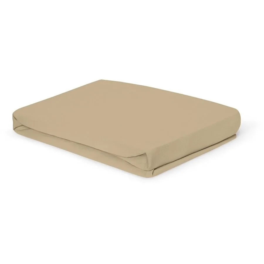 Living Home Fixleintuch Albany Sand/Kiesel Baumwolle 120 x 200 cm