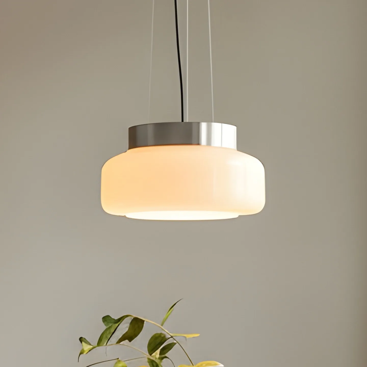BonBon hengelampe, kremfarget, Ø 25 cm, glass - ALDEX - Spisestue - Design - Med en lyskilde