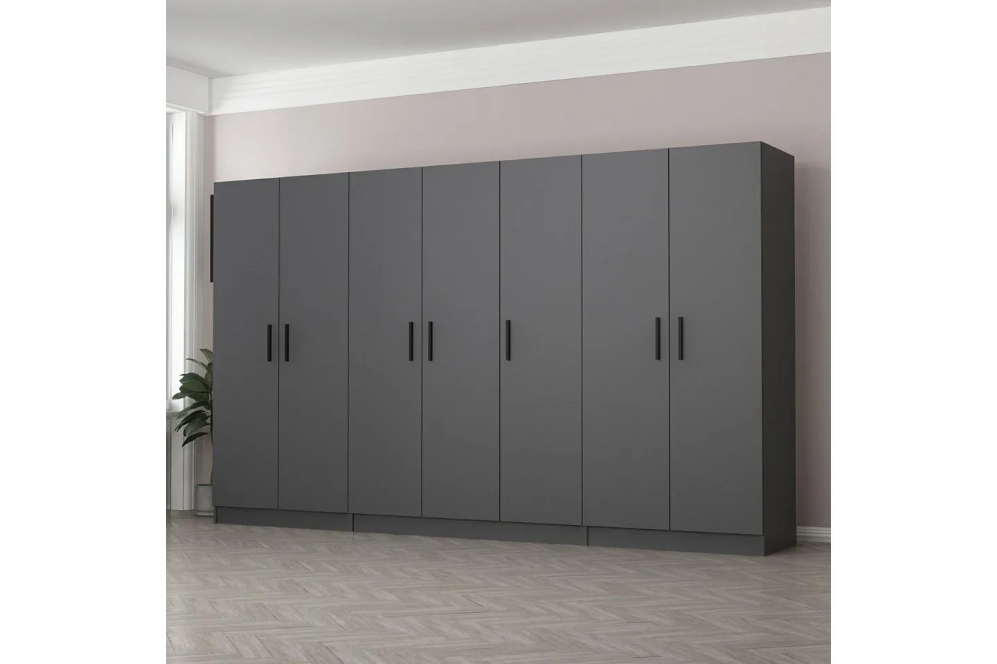 Fruitland Garderob 315 cm - Antracit