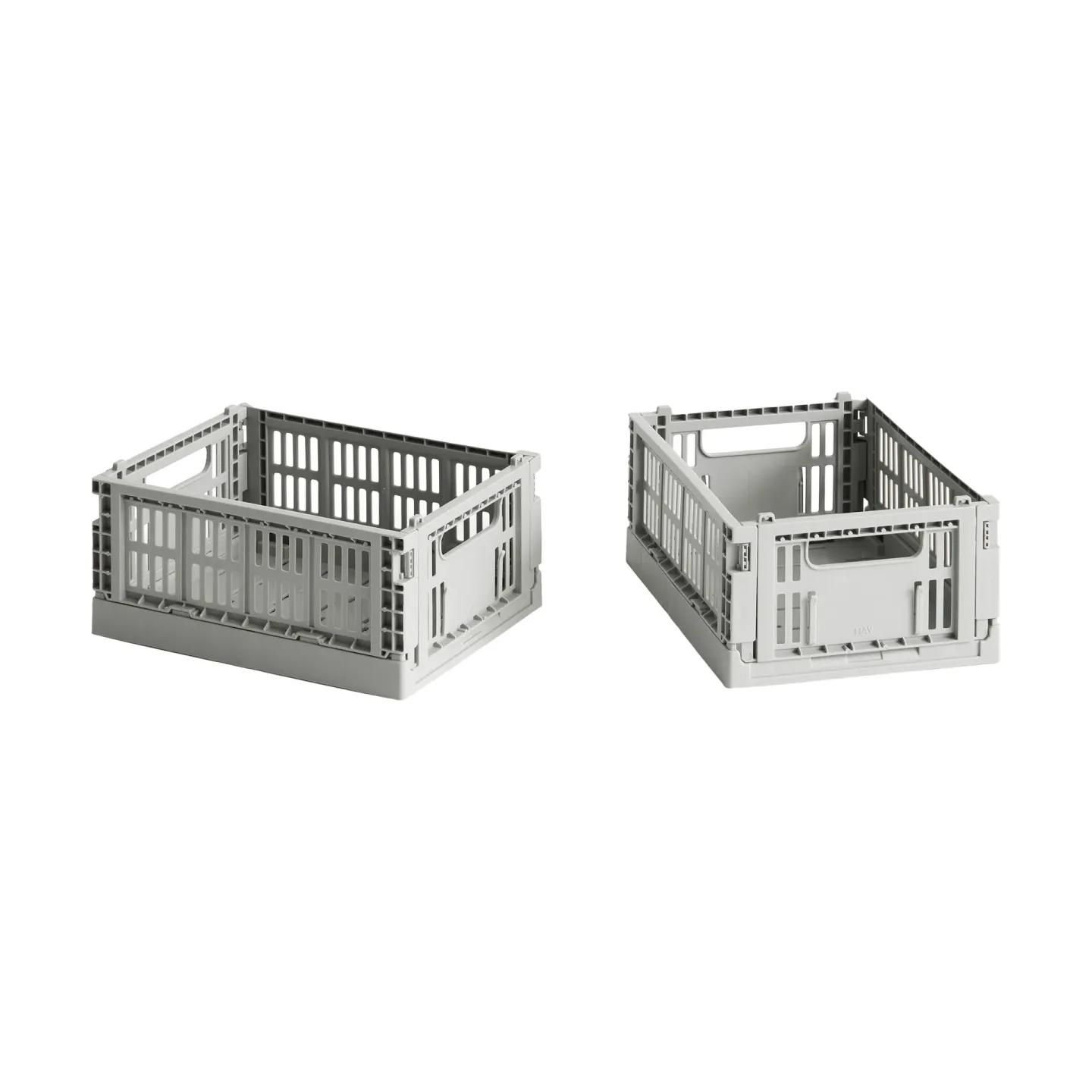 HAY HAY Colour Crate Mini 2er-Pack 13x17 cm Light grey
