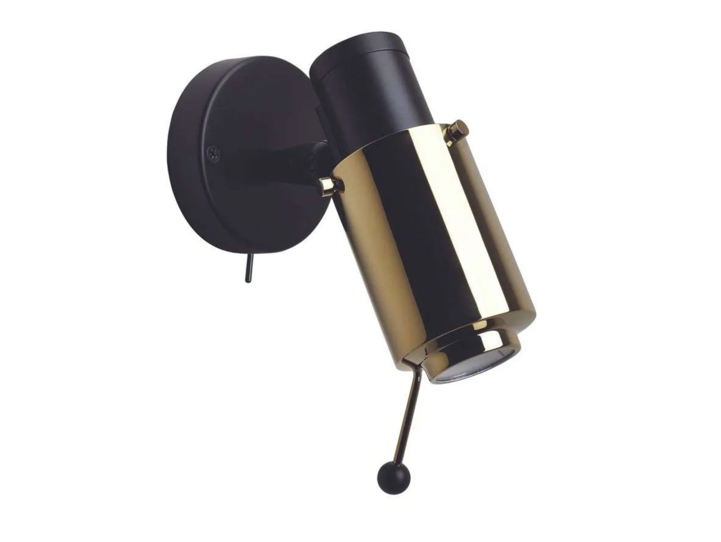 Biny Spot LED m/Schalter & Stange Schwarz/Gold - DCW - Metall