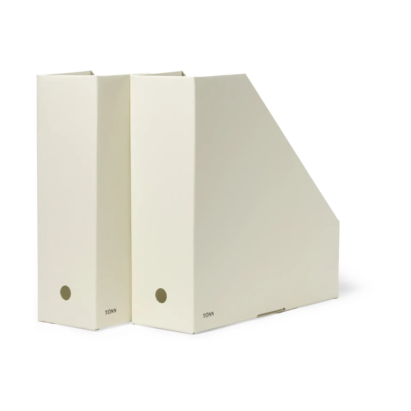 TÔNN furniture Pia Zeitschriftensammler Off-white, 10x31x30 cm, 2-teilig