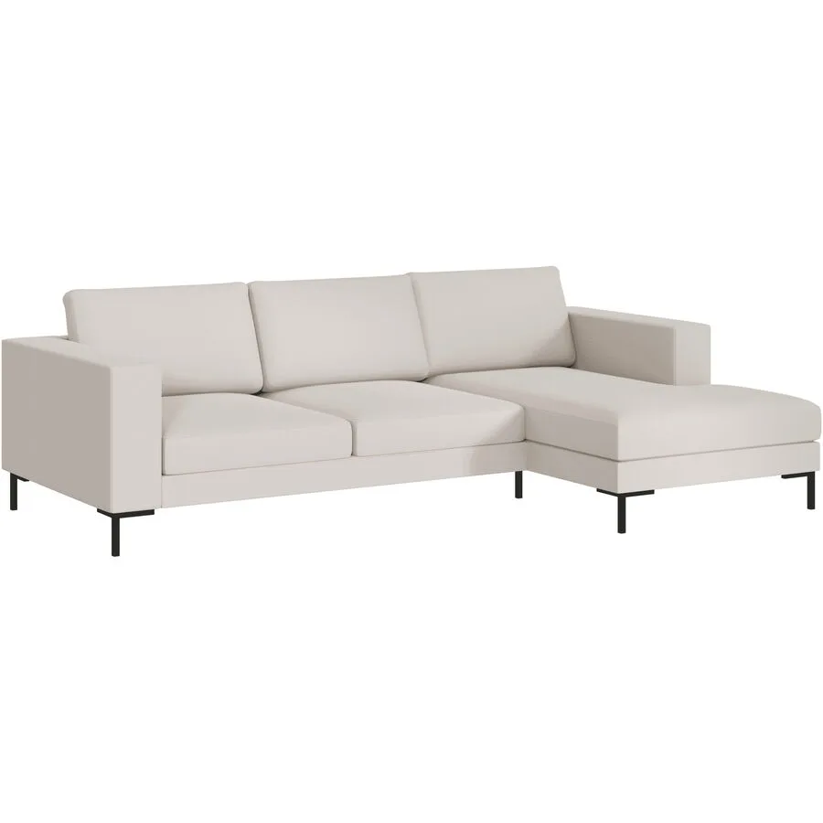 Ecksofa Domino Beige Stoff 250 cm 151 cm - Möbel Konfigurator: Traummöbel individuell zusammenstellen